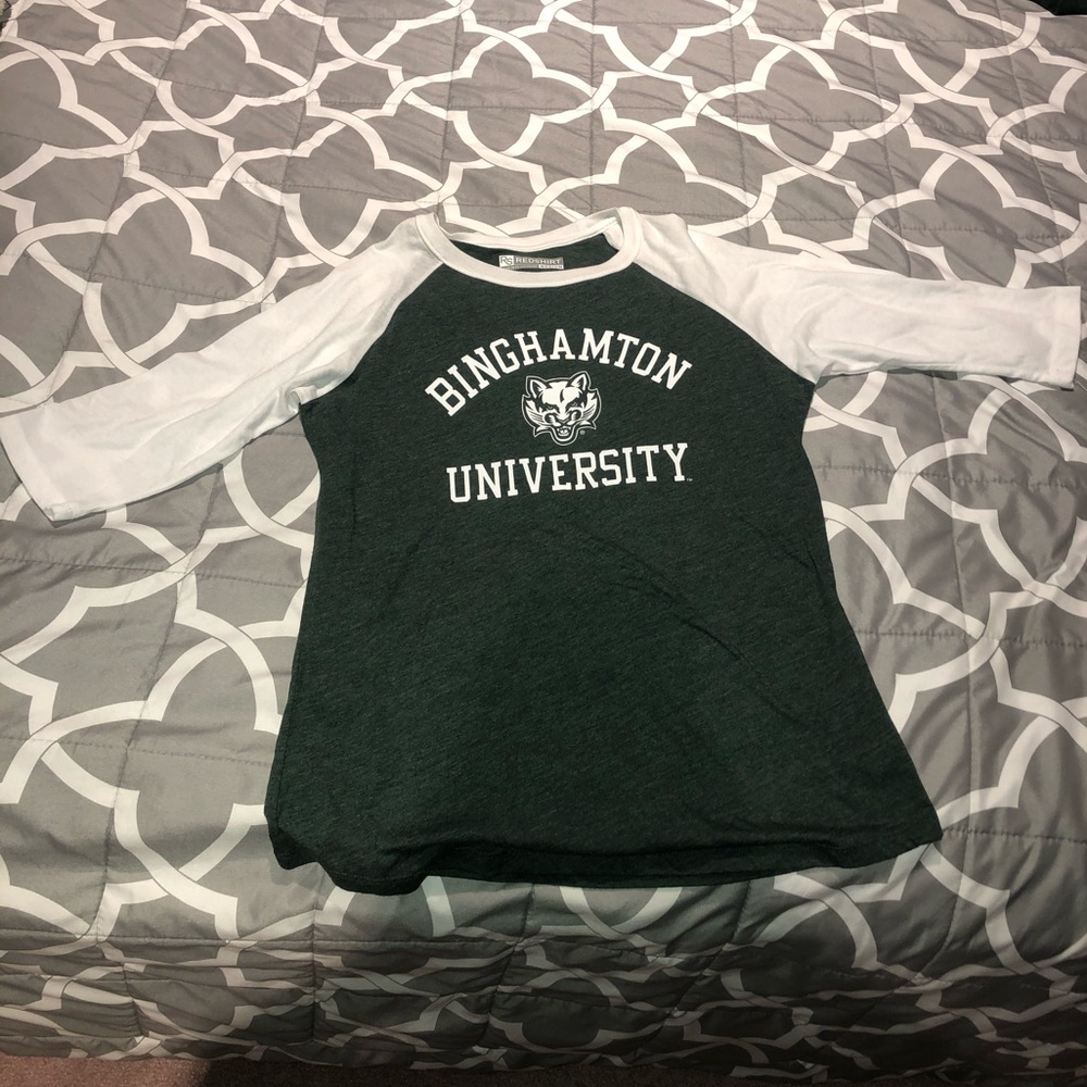 green & white binghamton shirt